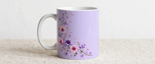 Personalised White Ceramic Coffee Mug – Bloom with Every Sip | 11oz Floral Gift