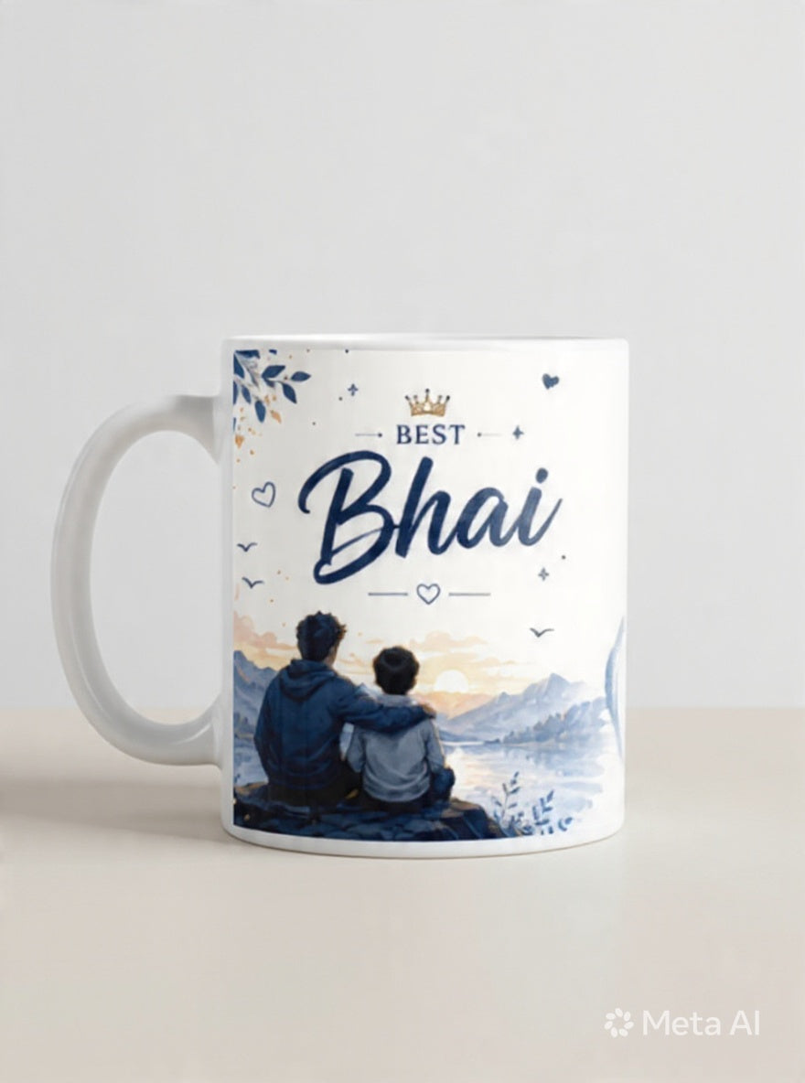 Best Bhai Coffee Mug – 11 oz Ceramic Gift Mug