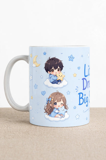 Personalised White Ceramic Coffee Mug – Little Dreams, Big Smiles | 11oz Kids Gift
