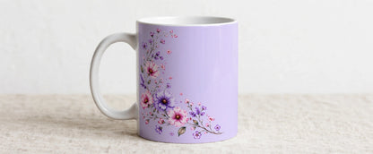 Personalised White Ceramic Coffee Mug – Bloom with Every Sip | 11oz Floral Gift
