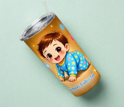 Kids Stainless Steel Tumbler With Straw – Stargazing Boy Dream Big Shine Bright | Inspirational Gift for Boys
