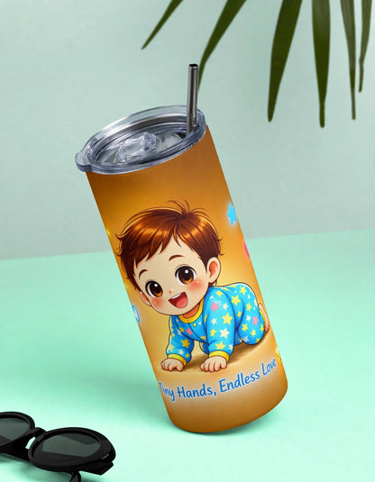 Kids Stainless Steel Tumbler With Straw – Stargazing Boy Dream Big Shine Bright | Inspirational Gift for Boys