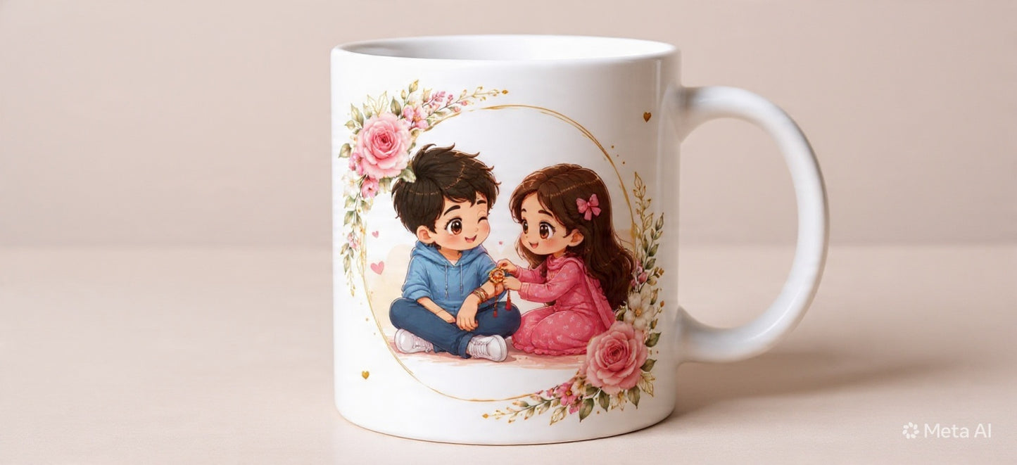 White Ceramic Coffee Mug – My First Friend | Rakhi & Gifting Special | 11oz