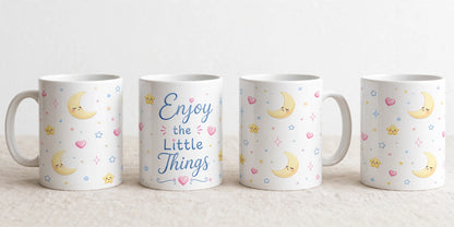 Personalised White Ceramic Coffee Mug – Enjoy the Little Things | 11oz Gift