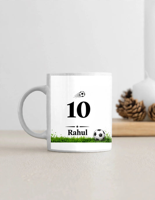 Personalised White Ceramic Coffee Mug – Play Hard. Sip Harder. | 11oz Sports Gift