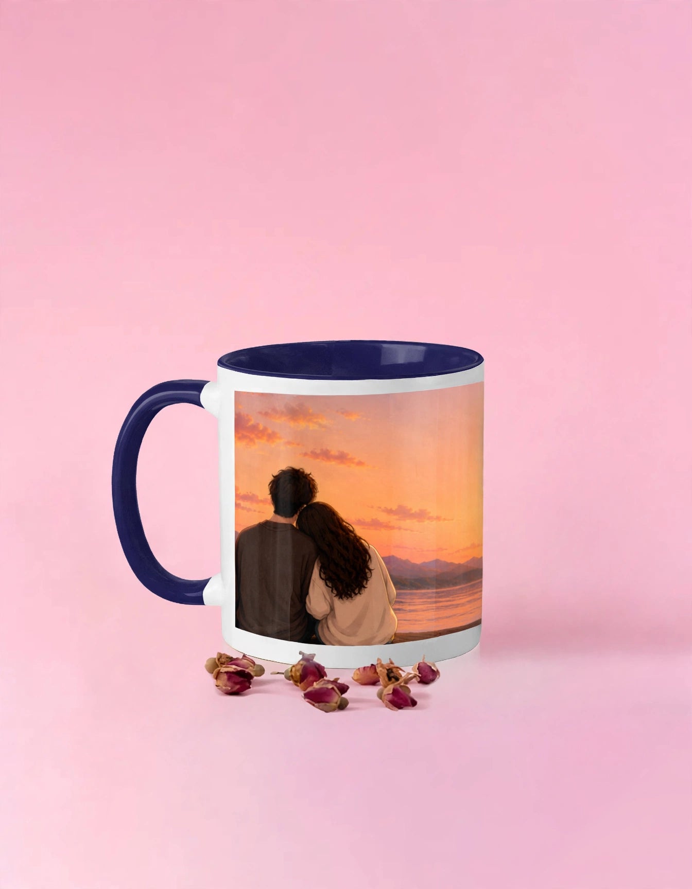 Couple Ceramic Coffee Mug – Every Sunset Feels Better With You | 11oz Romantic Gift