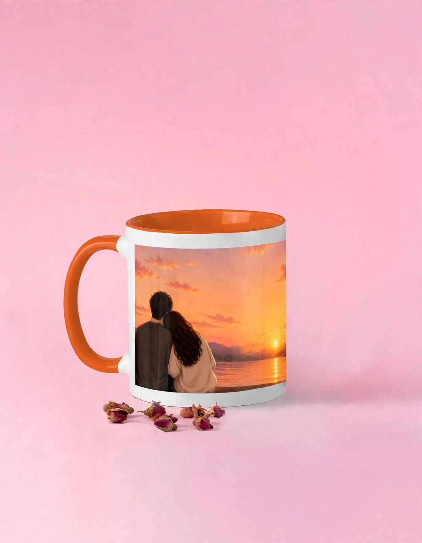 Couple Ceramic Coffee Mug – Every Sunset Feels Better With You | 11oz Romantic Gift